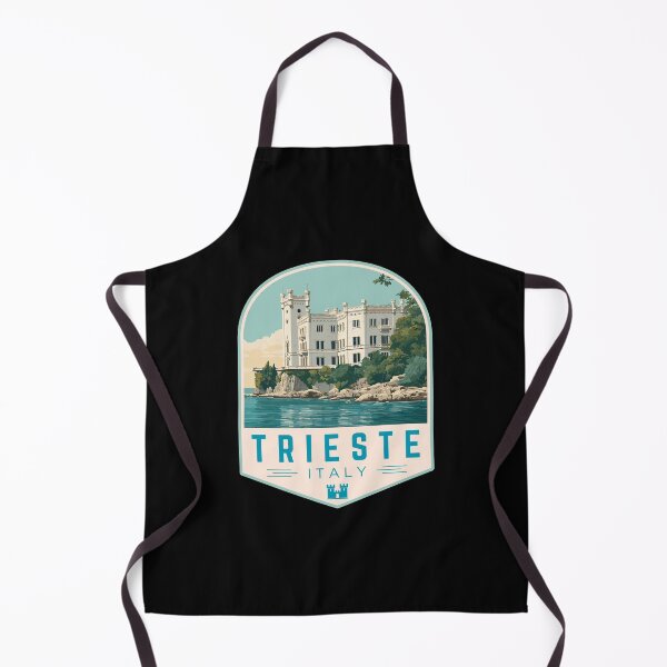 Item preview, Trieste in Friuli-Venezia Giulia, Italy Retro Travel Art Badge designed and sold by MaateoDesign.