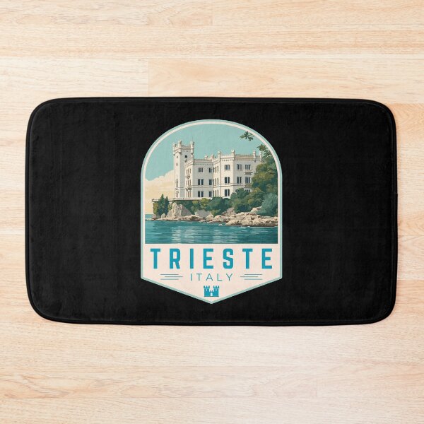 Item preview, Trieste in Friuli-Venezia Giulia, Italy Retro Travel Art Badge designed and sold by MaateoDesign.