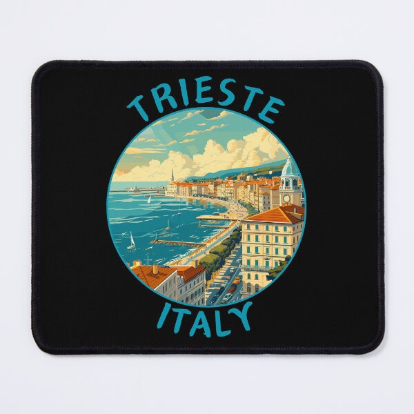Item preview, Trieste in Friuli-Venezia Giulia, Italy Retro Travel Art Circle Emblem designed and sold by MaateoDesign.