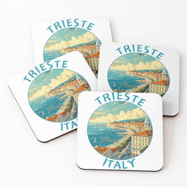 Item preview, Trieste in Friuli-Venezia Giulia, Italy Retro Travel Art Circle Emblem designed and sold by MaateoDesign.