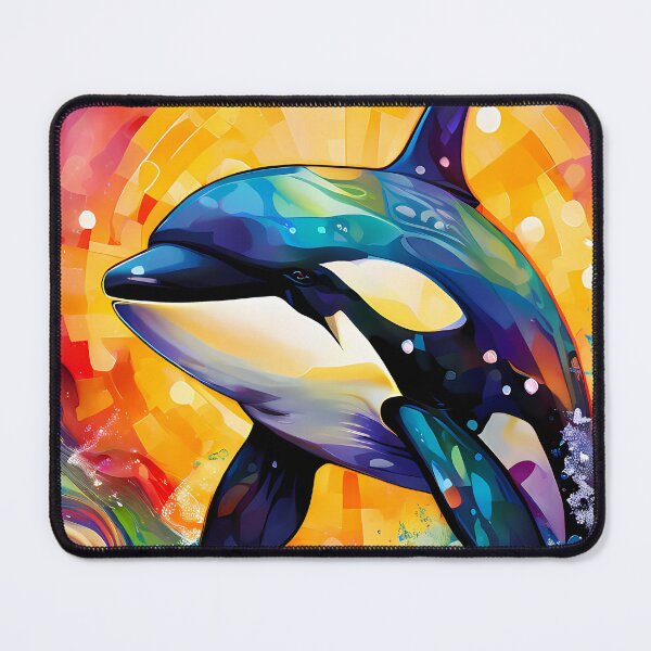 Item preview, Colorful orca leaps in the sunlight designed and sold by Mianku | Für das Leben.
