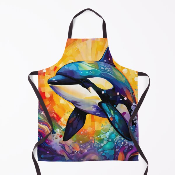 Item preview, Colorful orca leaps in the sunlight designed and sold by Mianku | Für das Leben.