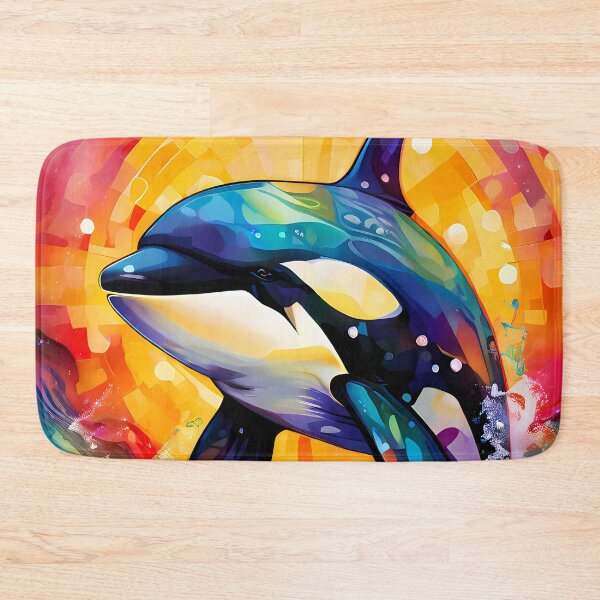Item preview, Colorful orca leaps in the sunlight designed and sold by Mianku | Für das Leben.