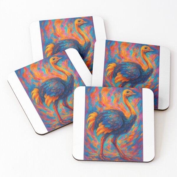 Item preview, Majestic Ostrich in Vivid Colors – Art for Animal Lovers designed and sold by luckyyouth.