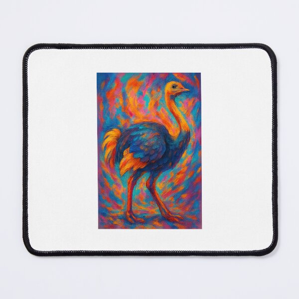 Item preview, Majestic Ostrich in Vivid Colors – Art for Animal Lovers designed and sold by luckyyouth.