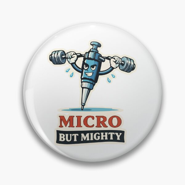 Item preview, Micro But Mighty — Pipette Weightlifter (Lab Tech Humor) designed and sold by BeetleDots.