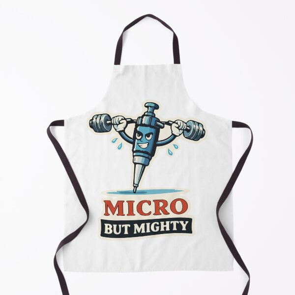 Item preview, Micro But Mighty — Pipette Weightlifter (Lab Tech Humor) designed and sold by BeetleDots.