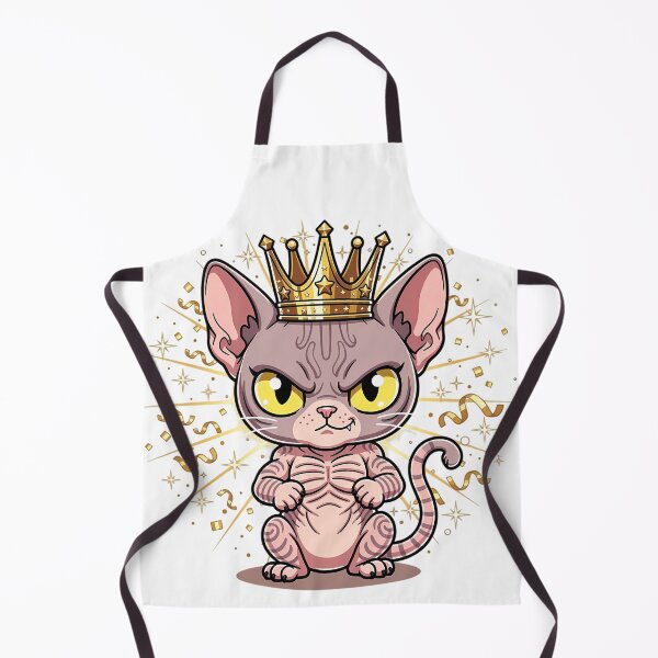 Artikelvorschau, Sphynx-Katze, kahl, ehrgeizig, Neujahr, Chibi, lustige haarlose Katze, sarkastisches Feiertagsdesign entworfen und verkauft von GiftsForge.