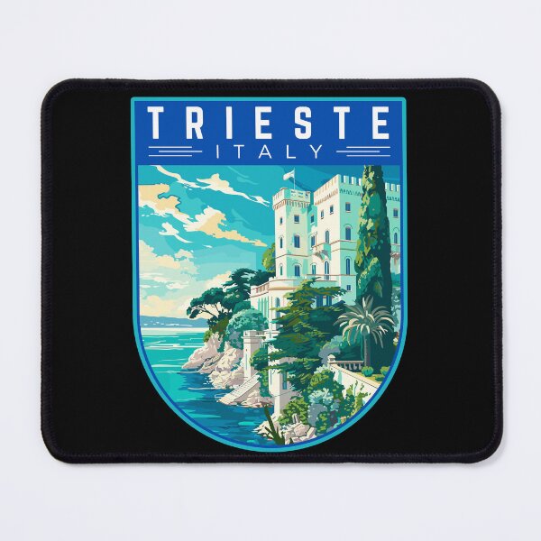 Item preview, Trieste (Friuli-Venezia Giulia) in Italy, Vintage Travel Art Badge designed and sold by MaateoDesign.