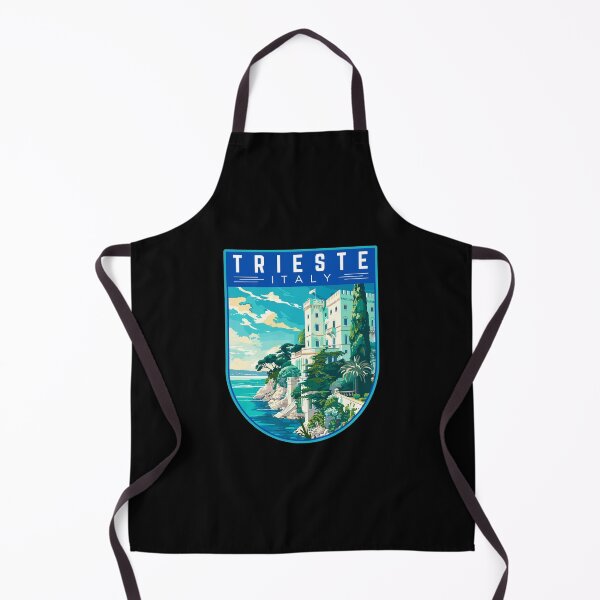 Item preview, Trieste (Friuli-Venezia Giulia) in Italy, Vintage Travel Art Badge designed and sold by MaateoDesign.