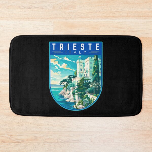 Item preview, Trieste (Friuli-Venezia Giulia) in Italy, Vintage Travel Art Badge designed and sold by MaateoDesign.