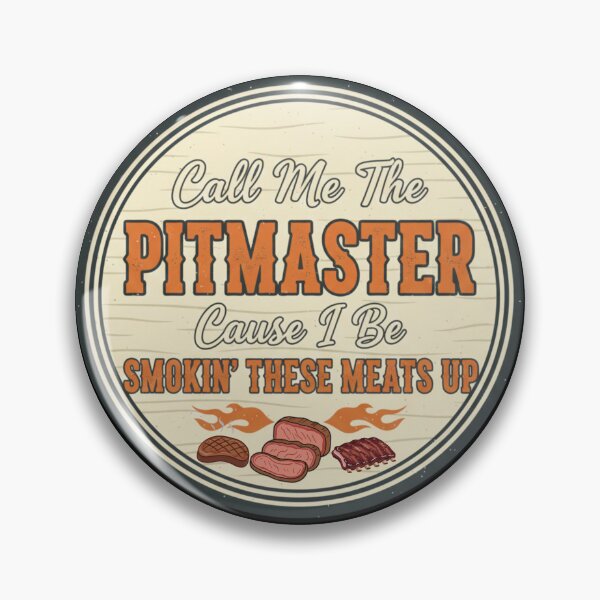 Item preview, Funny Pitmaster BBQ Quote - Smokin' These Meats Retro Grilling Typography Design - Cool Backyard Cookout Humor designed and sold by axiksa10.