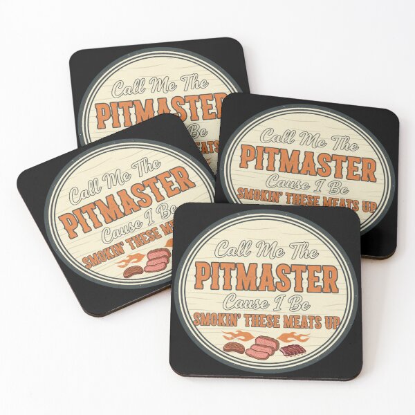 Item preview, Funny Pitmaster BBQ Quote - Smokin' These Meats Retro Grilling Typography Design - Cool Backyard Cookout Humor designed and sold by axiksa10.