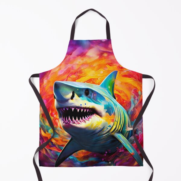 Item preview, Luminous shark in a cosmic explosion of color designed and sold by Mianku | Für das Leben.