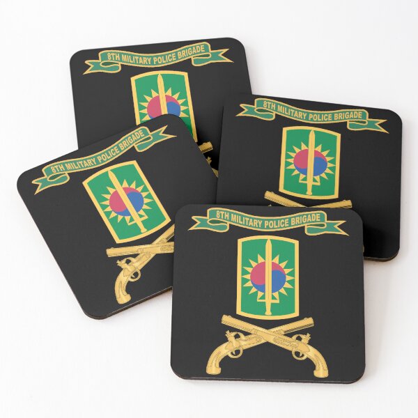 Item preview, Army - 8th Military Police Brigade - SSI w Ribbon - Br X 300 designed and sold by Military Insignia Products.