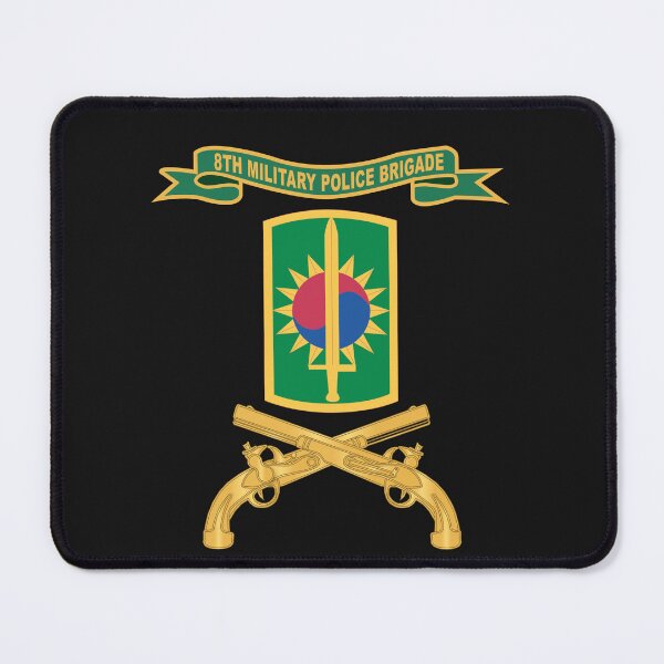 Item preview, Army - 8th Military Police Brigade - SSI w Ribbon - Br X 300 designed and sold by Military Insignia Products.