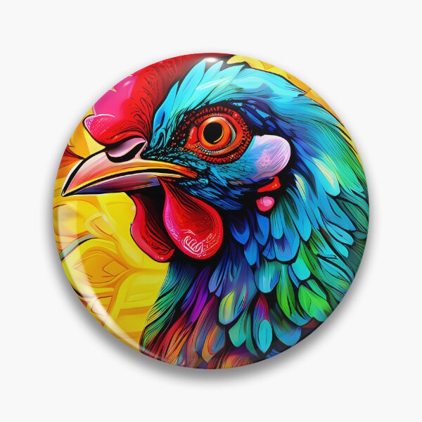 Item preview, Colorful rooster against a mandala background designed and sold by Mianku | Für das Leben.