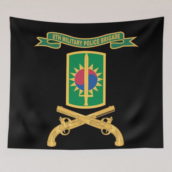 Item preview, Army - 8th Military Police Brigade - SSI w Ribbon - Br X 300 designed and sold by Military Insignia Products.