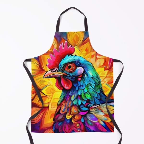 Item preview, Colorful rooster against a mandala background designed and sold by Mianku | Für das Leben.