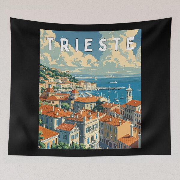 Item preview, Trieste in Friuli-Venezia Giulia, Italy Vintage Art Travel Landscape designed and sold by MaateoDesign.