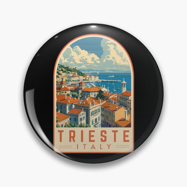 Item preview, Trieste in Friuli-Venezia Giulia, Italy Vintage Travel Art Emblem designed and sold by MaateoDesign.