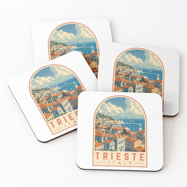Item preview, Trieste in Friuli-Venezia Giulia, Italy Vintage Travel Art Emblem designed and sold by MaateoDesign.