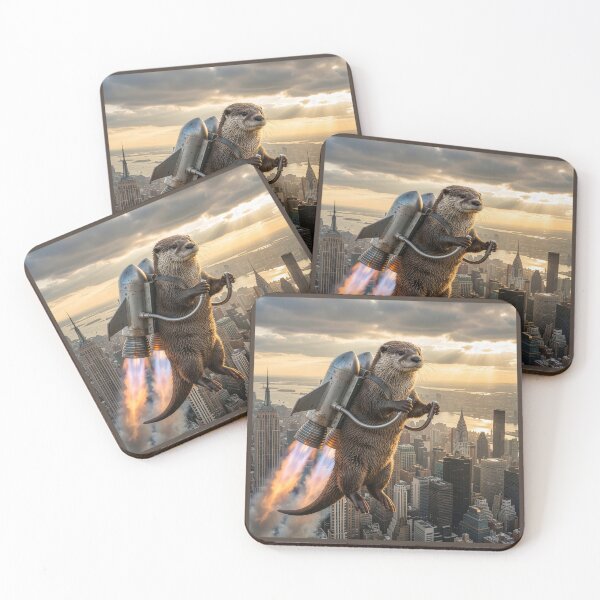 Item preview, Otter Flies Over New York City designed and sold by Tridentulus.