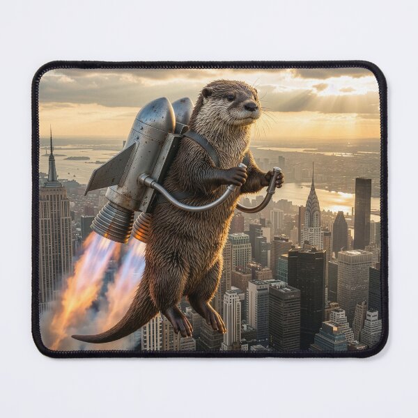 Item preview, Otter Flies Over New York City designed and sold by Tridentulus.