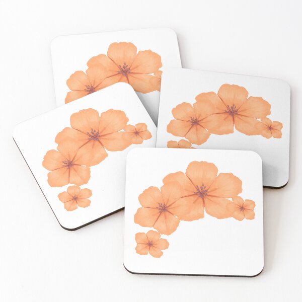 Item preview, Peach flower watercolor pattern designed and sold by Fridayscorner.