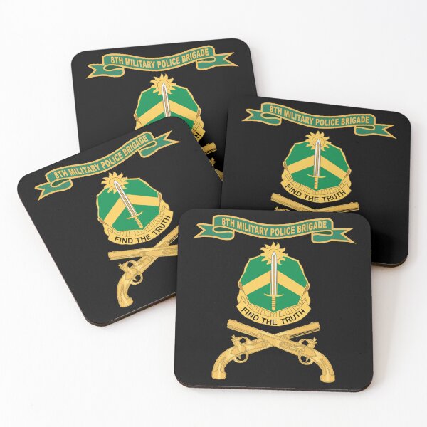 Item preview, Army - 8th Military Police Brigade w Ribbon - Br X 300 designed and sold by Military Insignia Products.