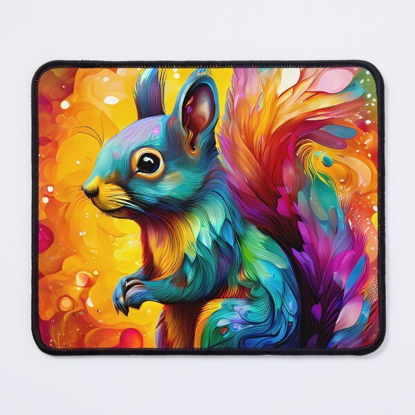 Item preview, A colorful squirrel in an abstract burst of color designed and sold by Mianku | Für das Leben.