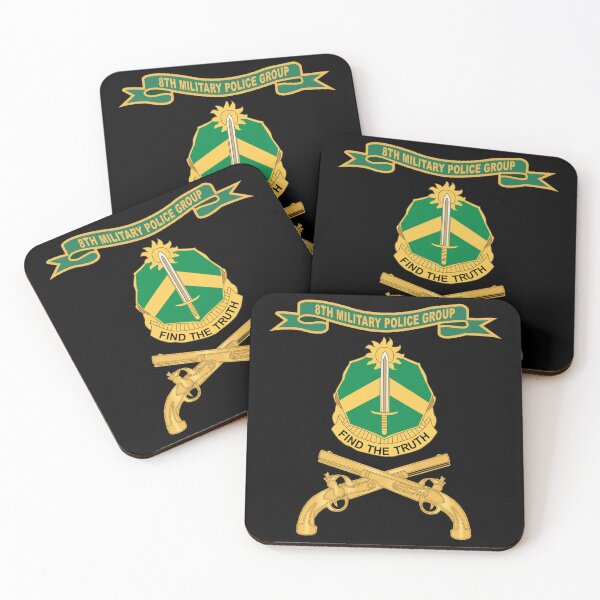 Item preview, Army - 8th Military Police Group w Ribbon - Br X 300 designed and sold by Military Insignia Products.