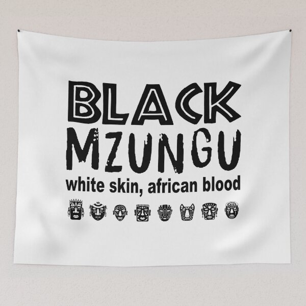 Item preview, Black Mzungu; White Skin; African Blood; designed and sold by StickerApe.