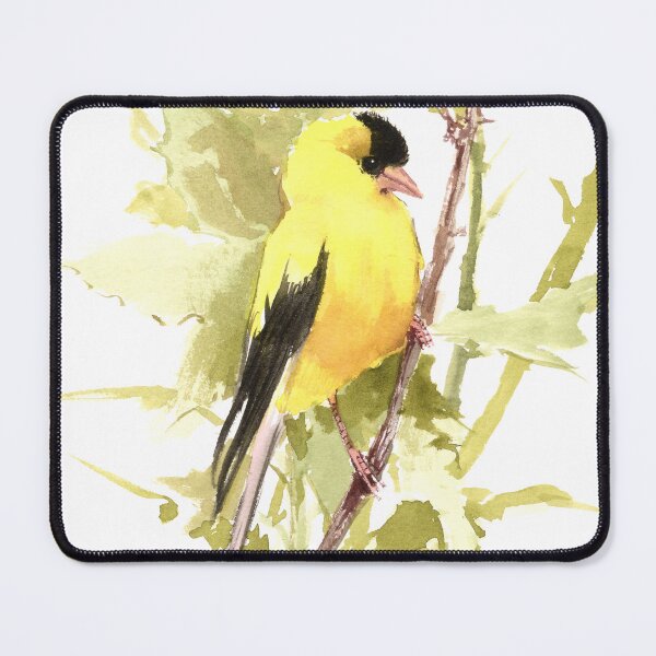 Item preview, American Goldfinch Watercolor art designed and sold by surenart.