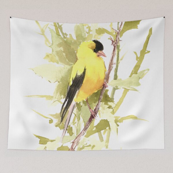 Item preview, American Goldfinch Watercolor art designed and sold by surenart.