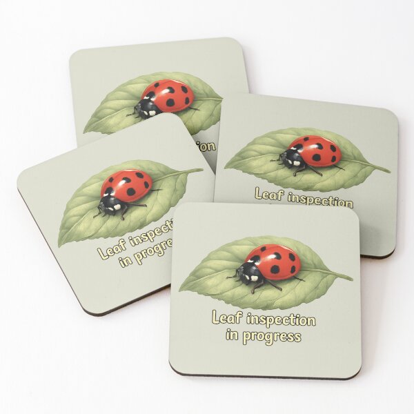Item preview, Leaf Inspection in Progress Ladybird Illustration designed and sold by ChirpInc.
