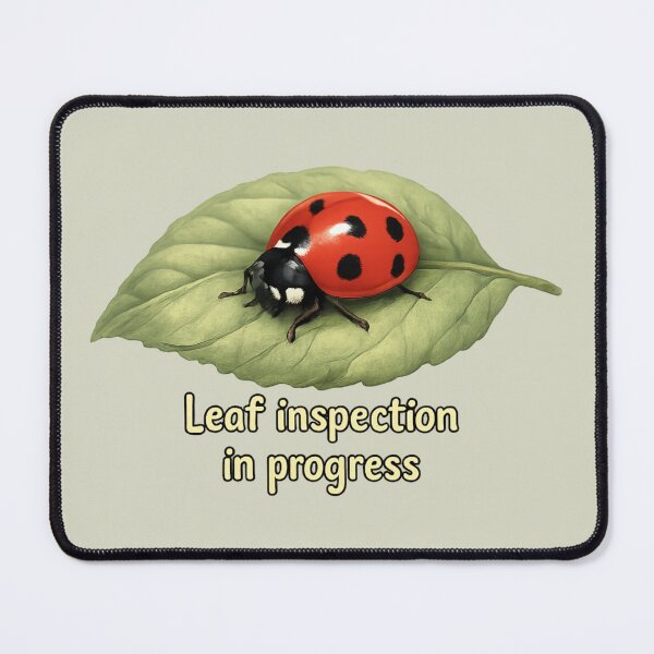 Item preview, Leaf Inspection in Progress Ladybird Illustration designed and sold by ChirpInc.