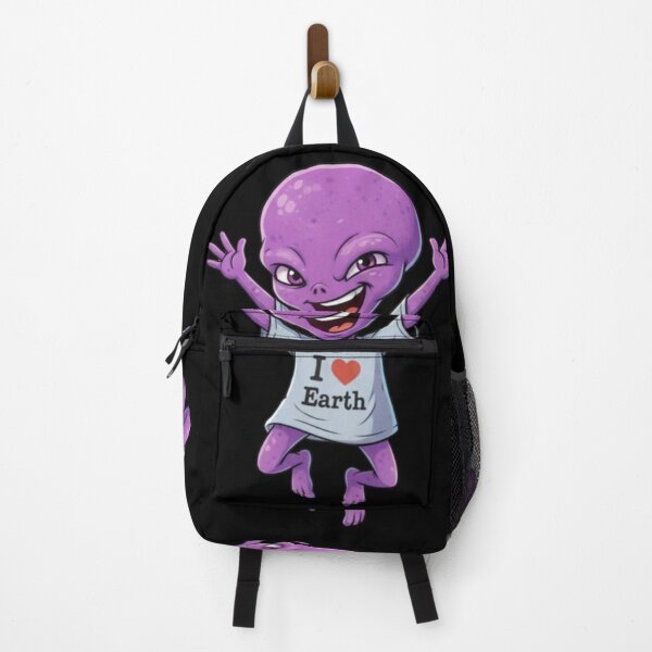 Item preview, Cute Purple Alien ZOPR Loves Earth - Adorable Extraterrestrial Jumping with Joy designed and sold by Rose Collection Shop.