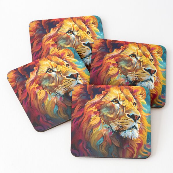 Item preview, Majestic lion in vibrant colors designed and sold by Mianku | Für das Leben.