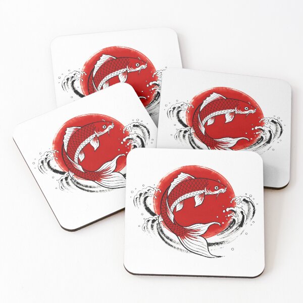 Item preview, Japan Flag Koi Fish Red Sun Japanese Symbolic Art designed and sold by Uglyandcute.