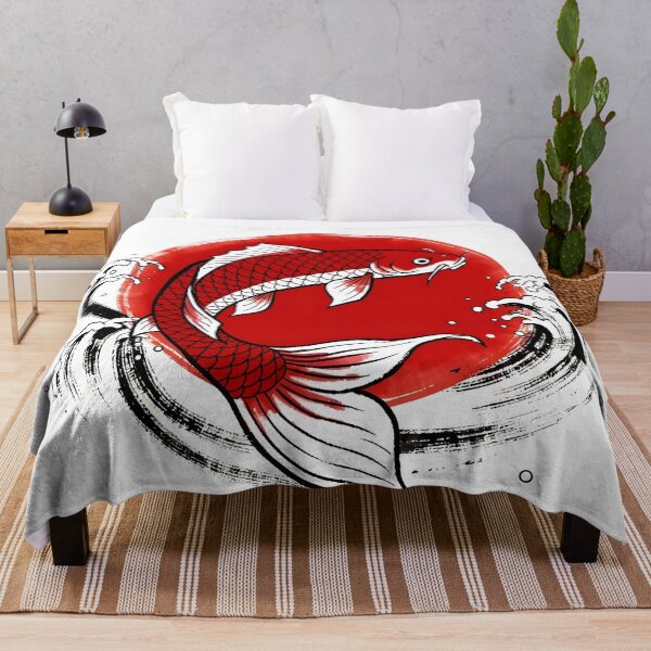 Item preview, Japan Flag Koi Fish Red Sun Japanese Symbolic Art designed and sold by Uglyandcute.