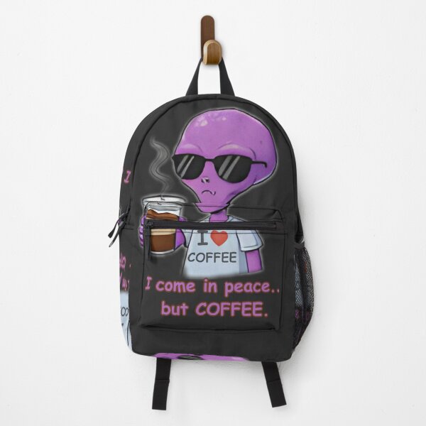 Item preview, Funny Purple Alien Coffee Lover - I Come in Peace But Coffee designed and sold by Rose Collection Shop.
