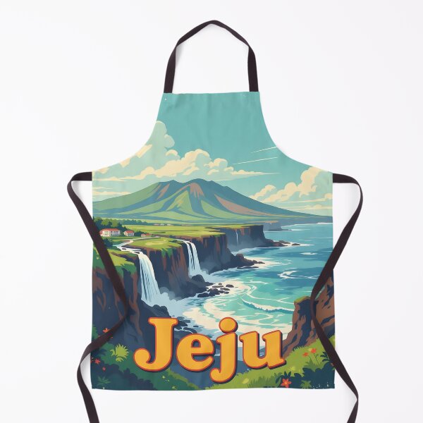 Item preview, Jeju Island, South Korea: Vintage-Style Painterly Travel Poster designed and sold by LSVart.