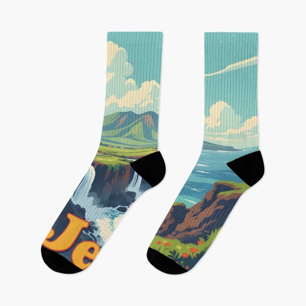 Item preview, Jeju Island, South Korea: Vintage-Style Painterly Travel Poster designed and sold by LSVart.