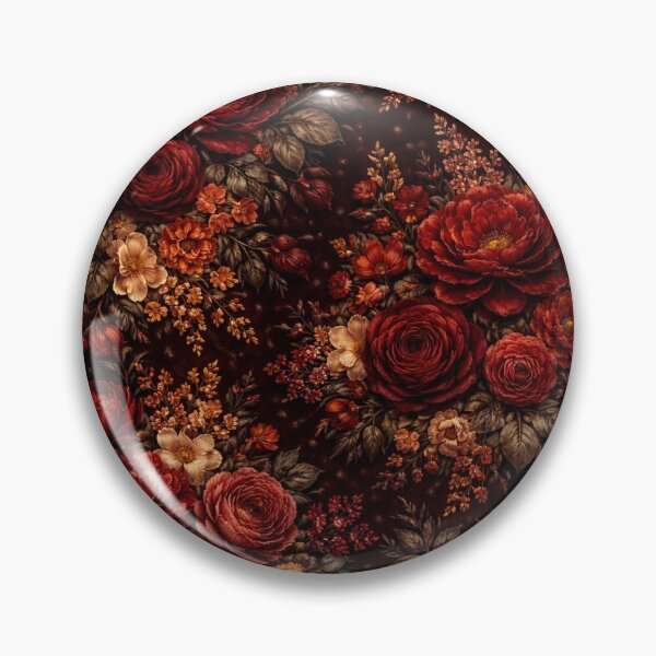 Item preview, Burgundy Dark Floral Botanical Pattern designed and sold by ZEYCAT.