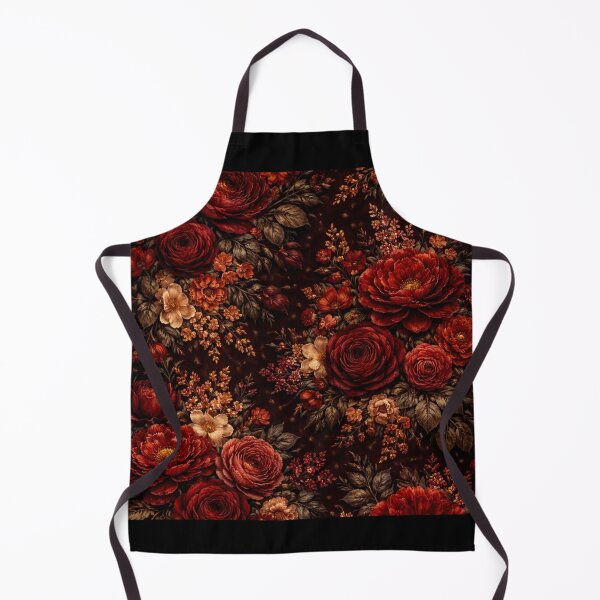 Item preview, Burgundy Dark Floral Botanical Pattern designed and sold by ZEYCAT.
