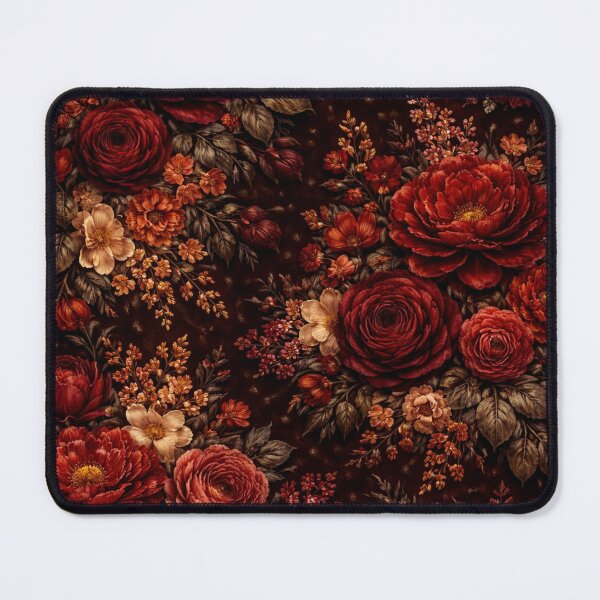 Item preview, Burgundy Dark Floral Botanical Pattern designed and sold by ZEYCAT.