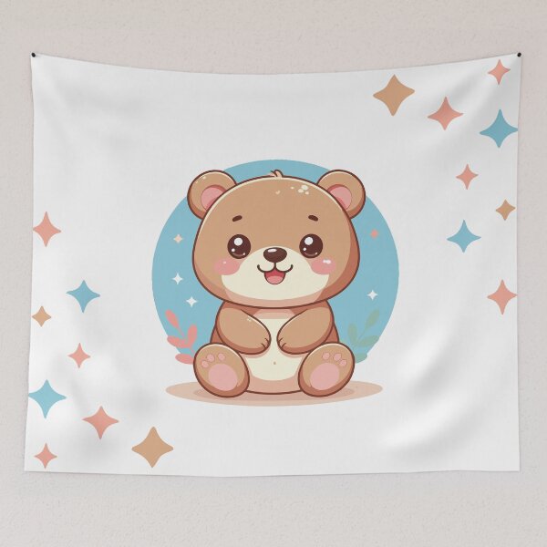 Item preview, Kawaii Bear – Cute Plush Bear Illustration designed and sold by Rocamisetas.