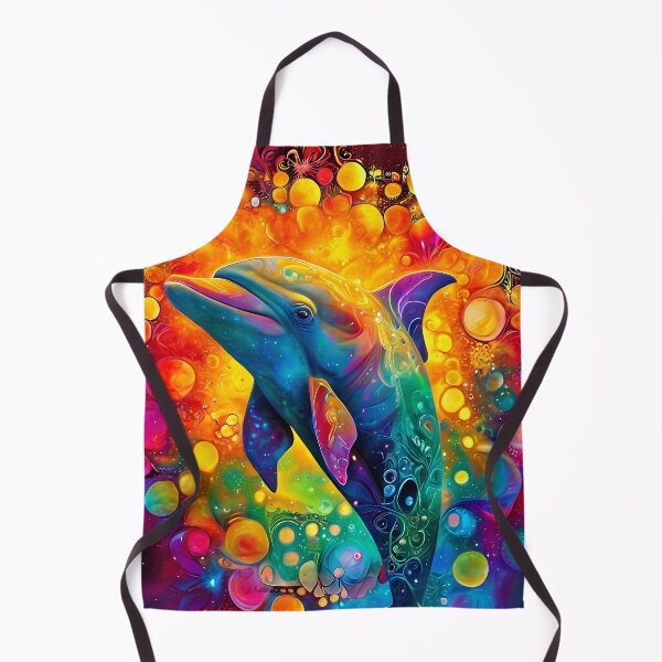 Item preview, A vividly colored dolphin in a fantastic setting designed and sold by Mianku | Für das Leben.