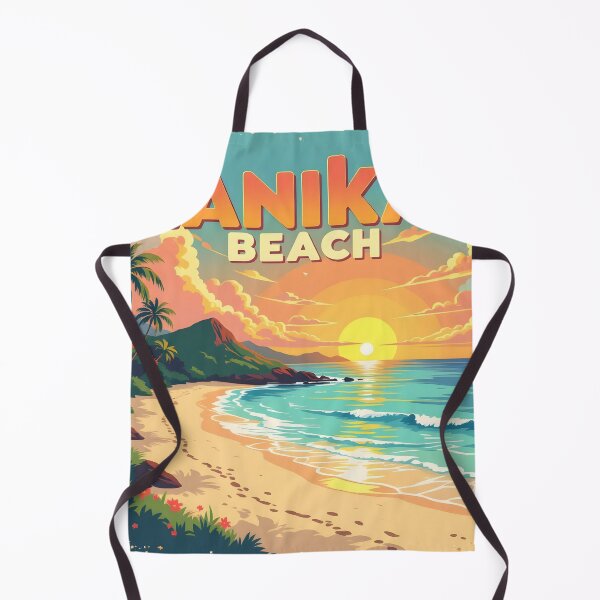 Item preview, Lanikai Beach, Oahu, Hawaii: Vintage-Style Painterly Travel Poster designed and sold by LSVart.